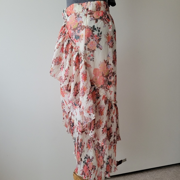 Anthropologie Let Me Be Ruffled Midi Skirt - Picture 6 of 13